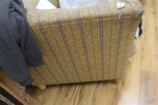 A handmade sofa by George Smith of Newcastle, W.166cm